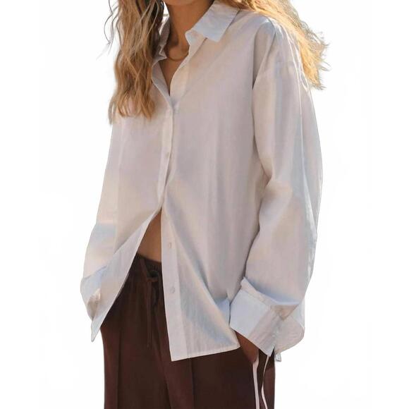 Z SUPPLY Tops - NEW Z SUPPLY women's elevated poplin shirt in bright white